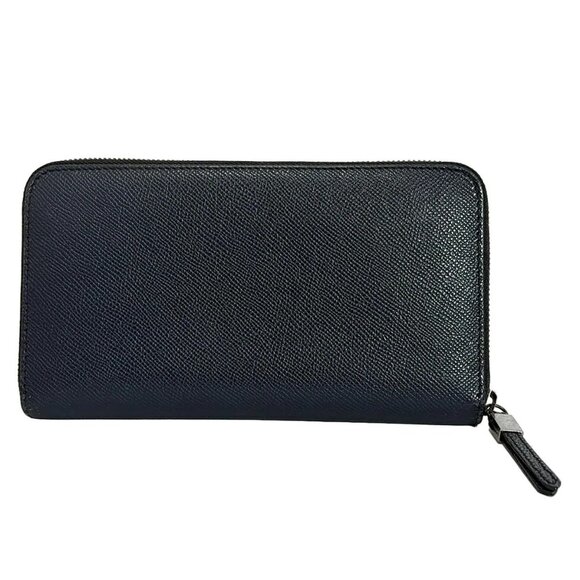 Auth Burberry - Black Leather Long Wallet - Picture 3 of 6